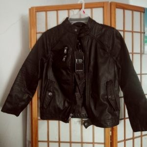 Urban Republic child biker black pleather jacket with tags